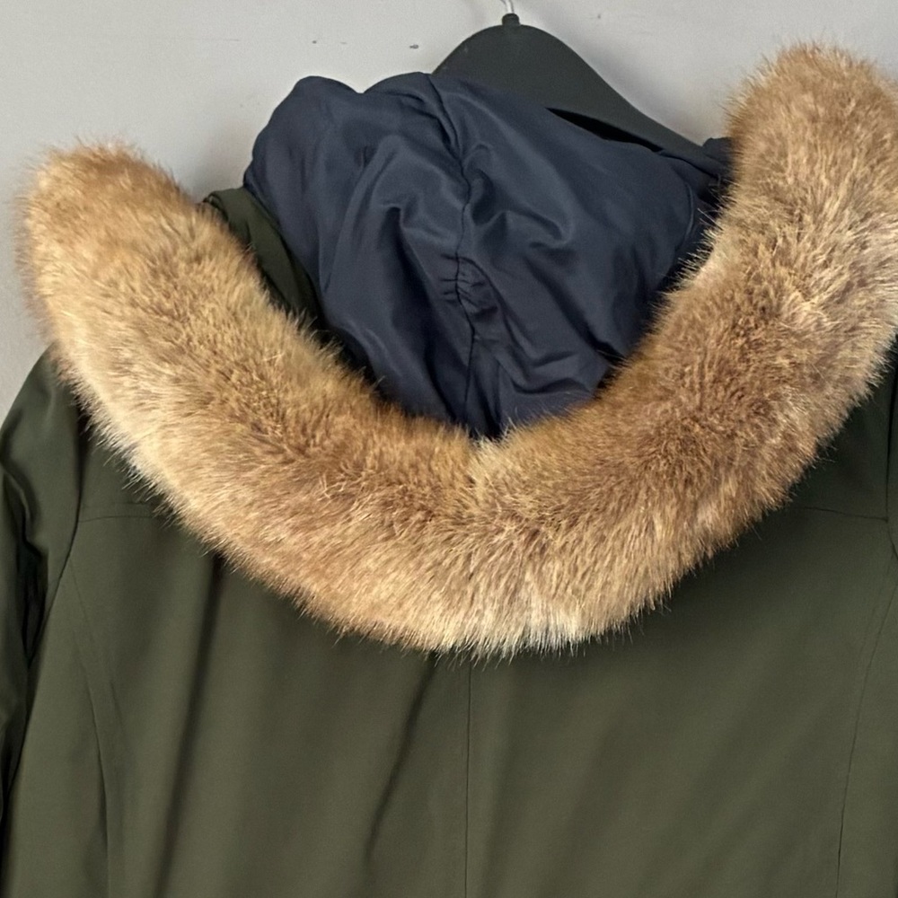 MICHAEL Michael Kors Down Filled Hooded Anorak Coat Parka Olive‎ Green Size S - Picture 12 of 16
